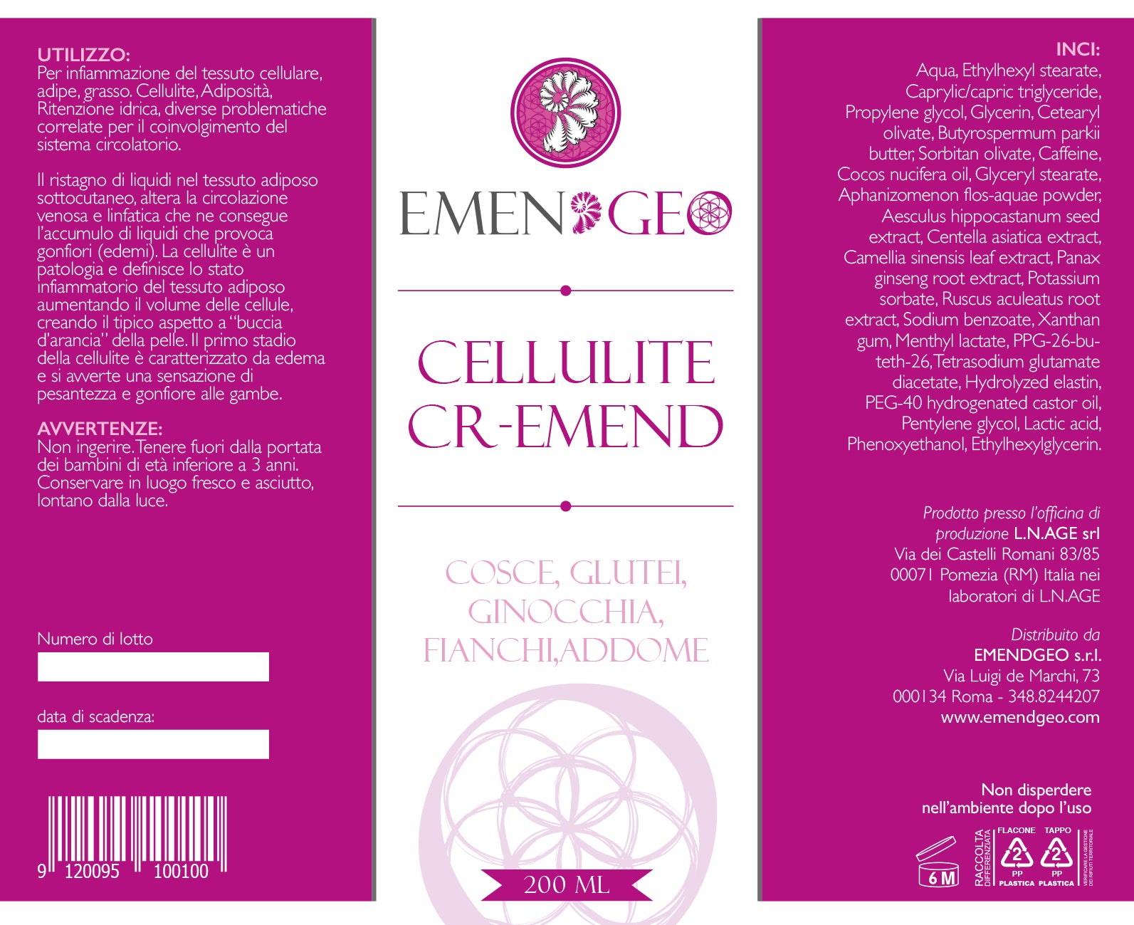 CELLULITE CR-EMEND 200 ML